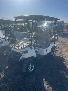 lot 321 image: Electric 4-Seat Golf Cart with Lifted Suspension and Aluminum Wheels