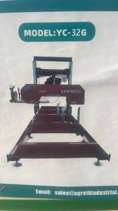 lot 428 image: AGROTK YC-32G Horizontal Band Sawmill 32 Inch Wood Processing Equipment