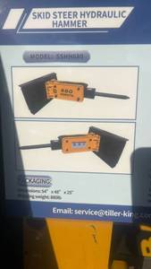 lot 438 image: SSHH680 Skid Steer Hydraulic Hammer Attachment with Complete Kit