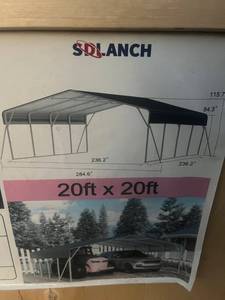 lot 330 image: SDLANCH 20ft x 20ft Steel Carport Kit SDLC2020