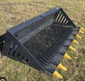 lot 53 image: LandHonor 78 Rock Bucket Skid Steer Attachment RB-14-78W