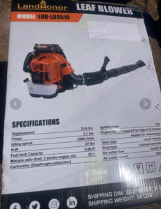 lot 63 image: LandHonor Backpack Leaf Blower Model LHR-LB9510