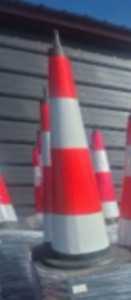 lot 72 image: Large Red and White Traffic Cones - 50pc Lot