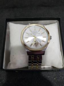 lot 3896 image: U.S. Polo Assn. Mens Two-Tone Stainless Steel Watch (Will Need a Battery)