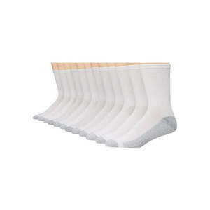 lot 3917 image: Hanes Men s Double Tough Durability Big & Tall Crew Socks  12-pack