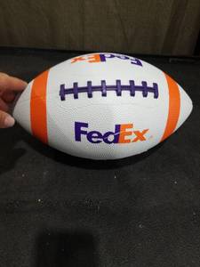 lot 3919 image: FedEx Promotional Football with Orange and Purple Design