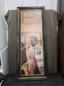 lot 3948 image: Big City Jazz Framed Wall Art Print