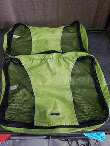 lot 3978 image: eBags Green Travel Packing Cubes Set