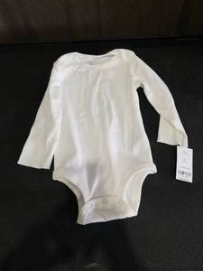 lot 3991 image: Carters 18M White Long Sleeve Bodysuit