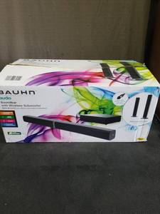 lot 3995 image: BAUHN Soundbar with Wireless Subwoofer Bluetooth ARC System