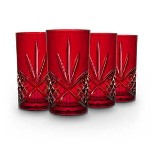 lot 4944 image: dublin-crystal-red-highball-set-of-4