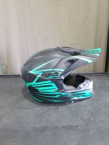 lot 4961 image: Motocross Dirt Bike Helmet with Green Graphics
