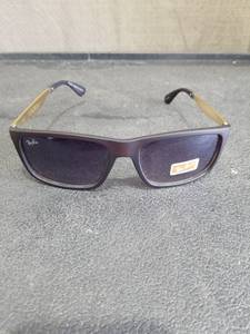 lot 4973 image: Ray-Ban Sunglasses Brown Frame Gold Temples