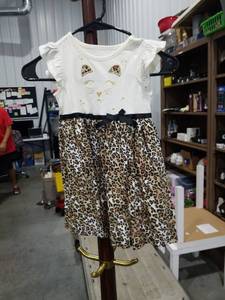 lot 11299 image: Epic Threads Toddler Girls Short Flutter Sleeve Leopard Print Ribbon Tutu Dress Size 3T
