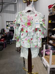 lot 11303 image: First Impressions Baby Girls Floral Tunic and Leggings, 2 Piece Set Size 36 Months