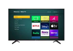 lot 10001 image: Hisense 50-inch Class A53F Series LED 4K UHD Smart TV - Retail $200