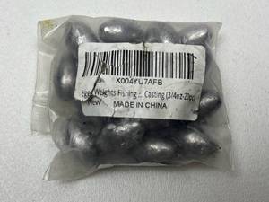 Egg Sinkers Fishing Weights 3/4oz 20 Pack