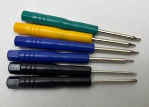 lot 110 image: 6-Piece Precision Punch and Awl Tool Set with Colored Handles