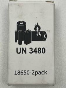 lot 115 image: 18650 Rechargeable Lithium-ion Battery 2-Pack