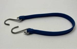 lot 120 image: Blue Rubber Coated Bungee Cord with Metal Hooks