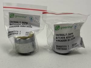 lot 123 image: Greenlite Faucet Aerator Set - Kitchen and Bathroom Water Saver