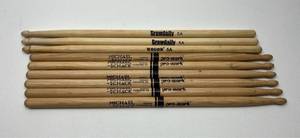 lot 132 image: Mixed Brand Drumstick Collection - 10 Pairs Hickory Wood
