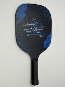 lot 142 image: Pickleball Paddle with Geometric Blue Design