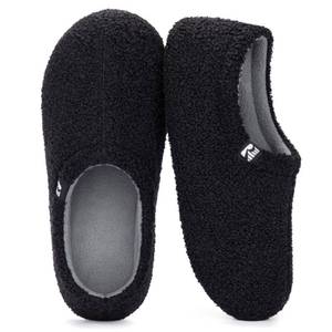 lot 3773 image: RockDove Womens Teddy Fleece Closed Back Indoor Slipper, Size 9-10 US Women, Black