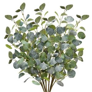 lot 3778 image: obbsie 12Pcs Artificial Eucalyptus Leaves Stems, 25 Tall Faux Greenery Stems Fake Branches for Vase Filler Home Party Wedding Table Spring Decor
