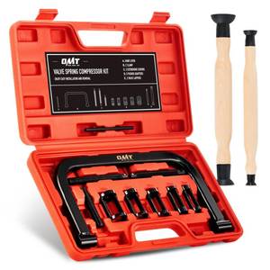 lot 3799 image: Orion Motor Tech Valve Spring Compressor, 10pcs Valve Spring Removal Tool with Solid C Clamp, 5pcs Collet Pusher Adapters for Motorcycle, ATV, Car, Small Engine Vehicle Equipment