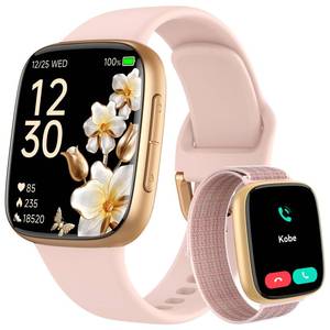 lot 3801 image: Fitpolo Smart Watch for Women, 1.85 AMOLED Fitness Tracker with Bluetooth Call, Heart RateSleepSPO Monitor, 100 Sports Modes, 3ATM Waterproof Smartwatch for AndroidiPhone, Includes 2 Bands