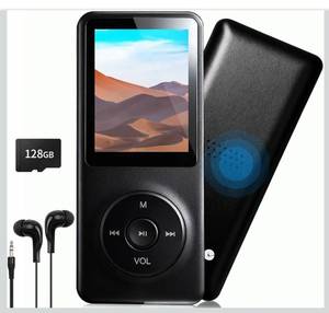 lot 3802 image: 128GB MP3 Player with Bluetooth - Portable Music Player for Kids - with Built-in HD Speaker, Voice Recorder, HiFi Sound, E-Book (Included Earphones