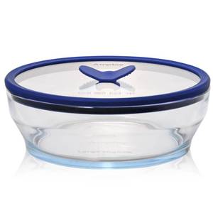 lot 3810 image: Anyday 7-Cup Glass Microwave Steamer for Vegetables BPA-Free Glass Vegetable Steamer Bowl with Vented Lid, Healthy Microwave Cooking Container for Broccoli, Veggies, Meal Prep (Clear Blueberry)