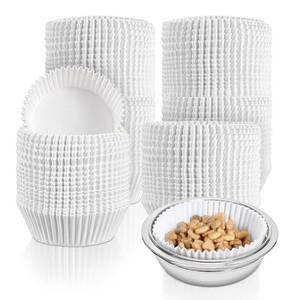 lot 3814 image: Dimeho 1000 Pcs Disposable Cat Food Bowls Pet Feeding Bowl Liner White Paper Bowls Small Feedings Dish Bulk Food Paper Plates for Wet Foods Small Cats Dogs Feeding Station