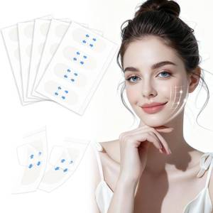 lot 3833 image: 200 pieces - Facial lifting tape, invisible facial lifting tape, neck lifting tape, instantly lift sagging skin on the face and reduce wrinkles, hide double chin, create V-shaped face