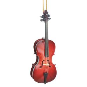 lot 3835 image: Dselvgvu 5.08 Wooden String Miniature Cello Hanging Ornament Mini Musical Instrument Cello Replica Music Decorative Birthday Gifts Christmas Tree Home Decoration Display Ornament Model (5.08 Cello)