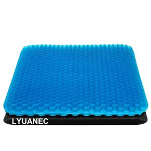 lot 3871 image: (Black) Gel Seat Cushion for Long Sitting - 18.5 x 17 x 1.4 (Large Soft) Gel Cushion for People Over 100 lbs, Pressure Relief Cushions for Office Chair, Egg Cushions for Wheelchair, Seat Pad for Car
