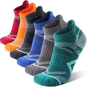 lot 3876 image: ANTSANG Merino Wool Ankle Hiking Socks Compression Warm Thermal Thick Athletic Cushion Winter Running No Show Moisture Wicking Socks Gifts Stocking Stuffers for Women Men 6 Pairs(Assorted,M)