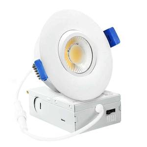 lot 3879 image: LTpro LED Recessed Shower Light, Waterproof 3 Inch Recessed Lighting Gimbal LED, Adjustable Eyeball Downlight, 5CCT 2700K-6000K Dimmable, IC Rated with J-Box, 10W, 1 Pack