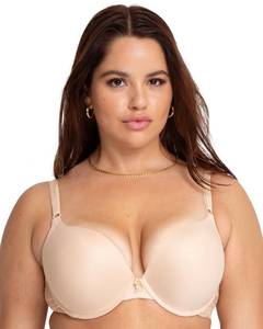lot 3906 image: Smart & Sexy womens Add 2 Cup Sizes Push-up Push Up Bra, In the Buff With Lace Wings, 38A US
