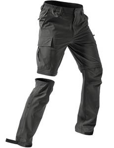 lot 3913 image: Moosehill Mens-Hiking-Pants Convertible Water-Resistant Quick-Dry Lightweight Breathable Zip-Off for Hunting, Fishing, Travel, Outdoor, Safari, Camping with 5 Deep Pockets (Dark Grey, 38W30L)