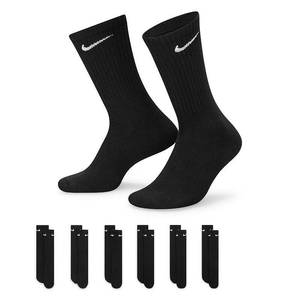lot 3928 image: Nike Unisex Everyday Cotton Cushioned Crew Training Socks with DRI-FIT Technology  Large Black (Pack of 6 Pairs)
