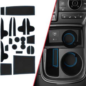 lot 3939 image: CupHolderHero fits Santa Fe Accessories 2021-2023 Premium Custom Interior Non Slip Anti Dust Cup Holder Inserts, Center Console Liner Mats, Door Pocket Liners19pc Set (Gray Trim)