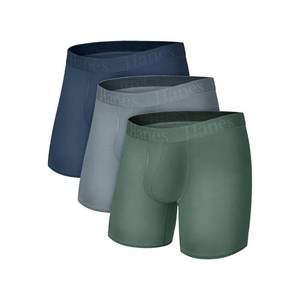 lot 3945 image: Hanes Mens Originals SuperSoft Boxer Briefs, Viscose from Bamboo Underwear for Men, 3-Pack M