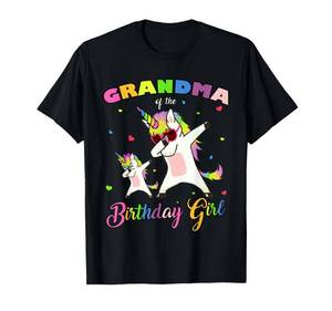 lot 3956 image: (White)Grandma of the Birthday Girl Unicorn Birthday Princess Dab T-Shirt L