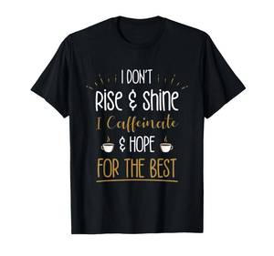 lot 3957 image: (Gray) I Caffeinate &amp Hope for The Best - Funny Coffee Lover T-Shirt L
