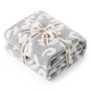 lot 3989 image: Snuggle Sac Leopard Throw Blanket for Couch Bed Sofa 50x70 inches, Reversible Grey Leopard Oversized Throw XL Ultra Soft Cozy Blankets for Women Mothers Birthday Gifts