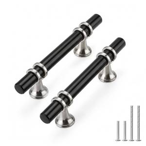 lot 5049 image: Rergy 10 Pack 3 Inch Black and Brushed Nickel Cabinet Pulls Heavy-Duty Kitchen Cabinet Handles, Rust-Resistant and Durable Drawer Pulls Zinc Alloy Hardware for Cupboard,Closet,Cabinets