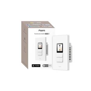 lot 5053 image: Aqara Touchscreen Switch S100 US, LCD Smart Light Switch, Matter Hub Required, 8 Wireless Buttons, Native Matter Over Wi-Fi, Built-in Thread Border Router, Works with Apple Home, Alexa & Google Home