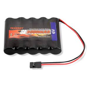 lot 5057 image: Tenergy NiMH Receiver RX Battery with Hitec Connectors 6V 2000mAh High Capacity Rechargeable Battery Pack for RC AirplanesRC Aircrafts and More